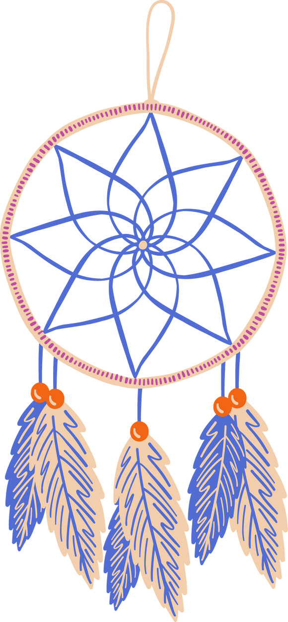 Stylised Abstract Horoscope And Spirituality Dream Catcher Element